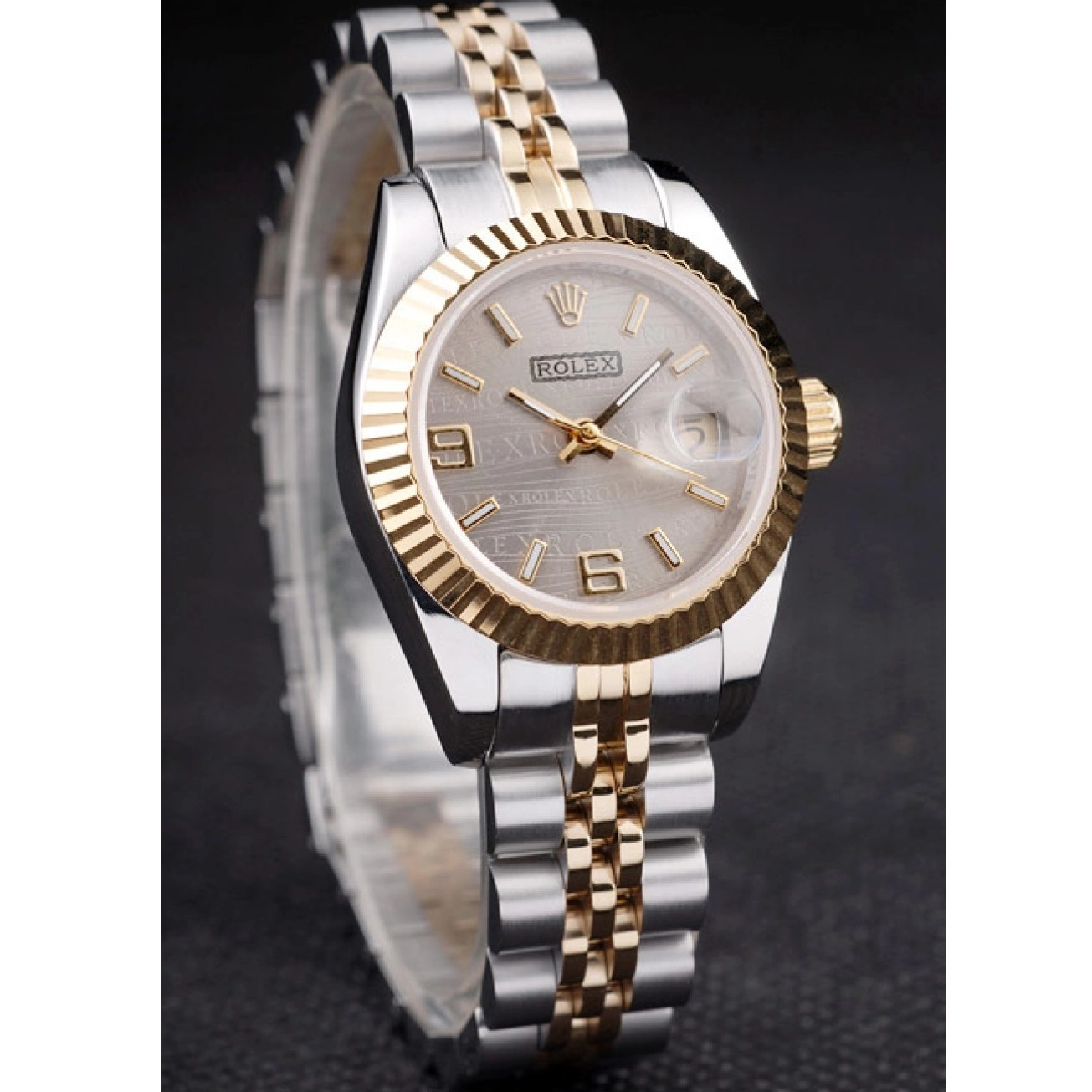 AAA Replica Watches Stainless Two Steel Rolex Tone Plated Gold Datejust Yellow 98078 0815